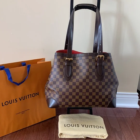 👜💄💋Beautiful Louis Vuitton Damier Ebene Hampstead MM💋💄👜 - Picture 3 of 16